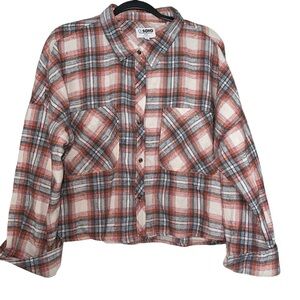 CI SONO Plaid Button Down Size Large